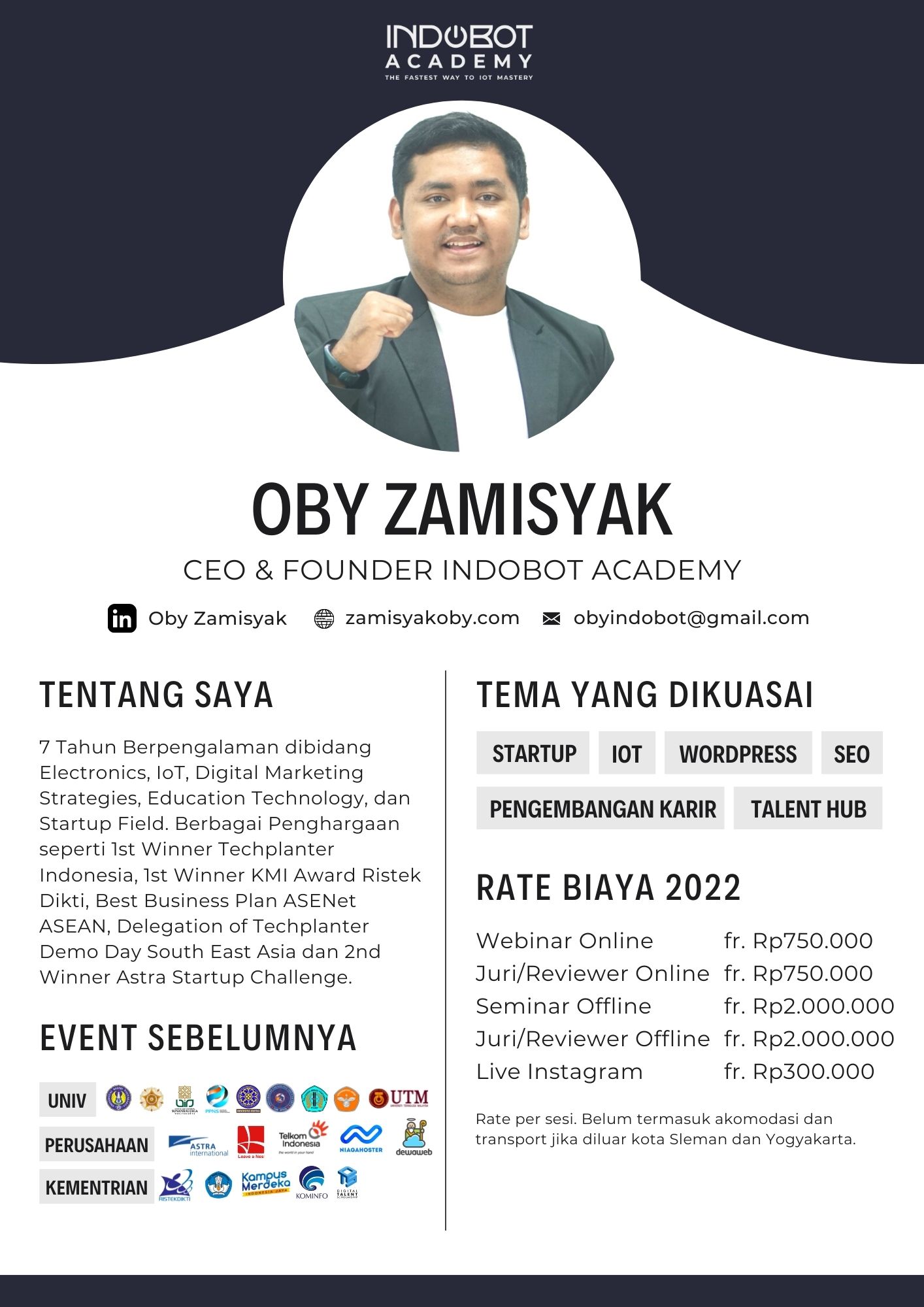 Rate Card Oby Indobot